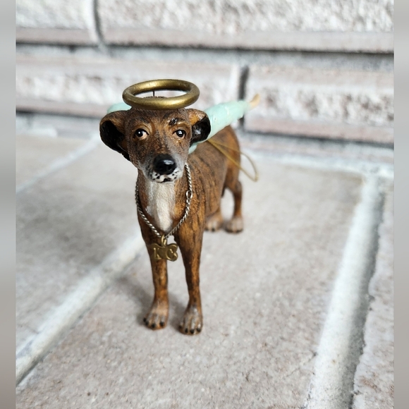 Greyhound/Whippet Angel with Halo Hanging Ornament with stand - Picture 9 of 15